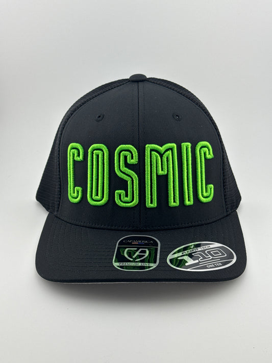 Cosmic Retro Flexfit 110 Trucker Hat Green/Black