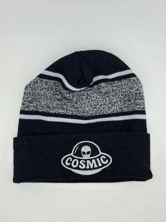 Cosmic Alien Knit Hat White/Gray/Black