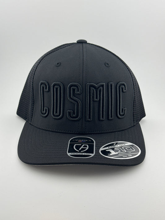Cosmic Retro Flexfit 110 Trucker Hat Black/Black